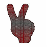 Deuces Burgundy Keychain Cut Out