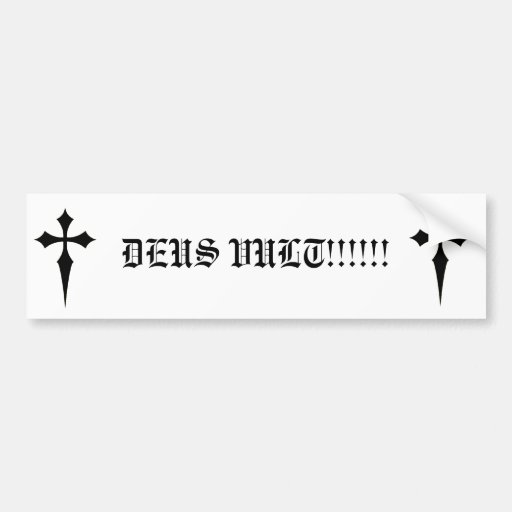 Deus vult Bumper Sticker