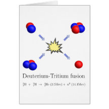 Deuterium-Tritium fusion with equation Greeting Card