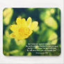 Deuteronomy 31:6 Bible Verse Yellow Flower Mousepad