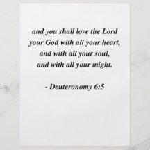 DEUTERONOMY 6:5 CUSTOM FLYER