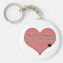 Deutsch Drahthaar Paw Prints Dog Humour Key Chains