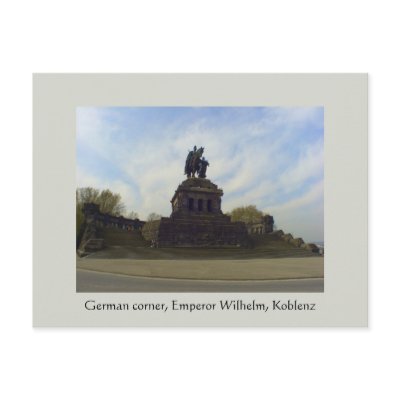 Deutsches Eck, Kaiser Wilhelm, Koblenz, Germany Postcards by Rainmountain