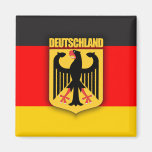 Deutschland Flag and Coat of Arms Refrigerator Magnet