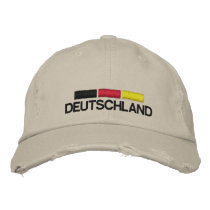 Deutschland Fussball Distressed Embroidered Cap Embroidered Baseball Cap