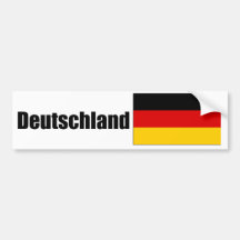 Deutschland Germany Flag Bumper Sticker