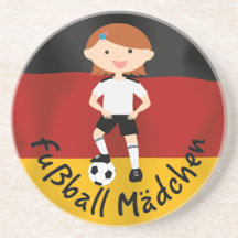 Deutschland Germany Fußball Mädchen 3 v2 Drink Coasters