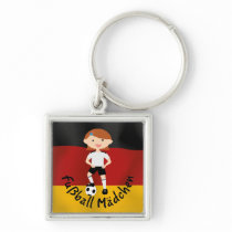Deutschland Germany Fußball Mädchen 3 v2 Key Chain