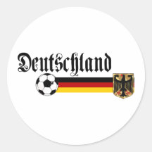Deutschland large fussball logo round sticker
