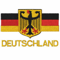 DEUTSCHLAND Mens Embroidered zip hoodie