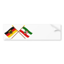 Deutschland & Nordrhein-Westfalen Flaggen gekreuzt