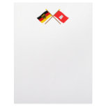 Deutschland und Hamburg Flaggen, gekreuzt letterhead