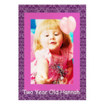 Deux cartes photos an d'anniversaire de filles cartes de visite personnelles