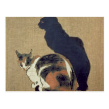 Deux chats, 1894 carte postale