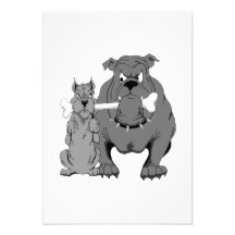 Deux chiens et un os faire-parts