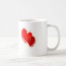 Deux coeurs dans l'amour tasse à café