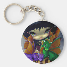 "Deux Dragonlings mignon" Keychain Porte-clefs