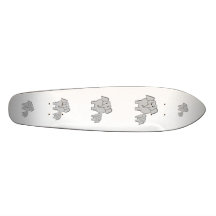 Deux éléphants mignons. Bande dessinée Plateau De Skateboard