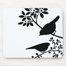 Deux oiseaux Mousepad Tapis De Souris