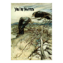 Deux Ravens Invitations Personnalisées
