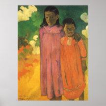 Deux soeurs par Gauguin, art vintage d'impressioni Posters