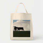 Deux vaches noires sac de toile