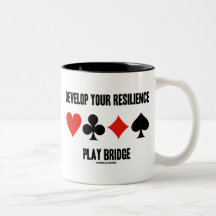 Develop Your Resilience Play Bridge (Card Suits) Coffee Mug
