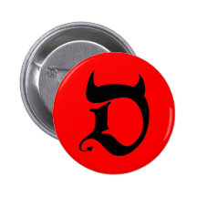 Devil (black print / red) buttons