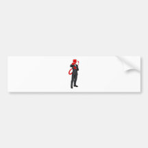 Devil business man pointing bumper stickers