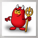 Devil Cartoon Print