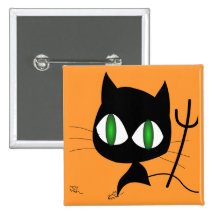 Devil Cat Button