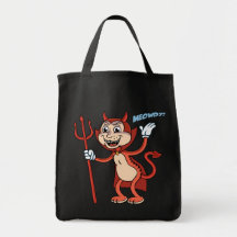 Devil Cat Canvas Bags