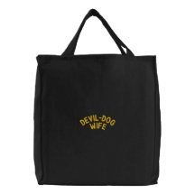DEVIL-DOG WIFE EMBROIDERED BAGS