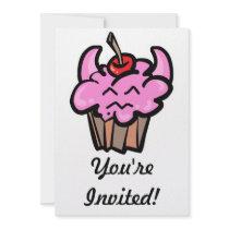 Devil Food Cupcake Personalized Invite