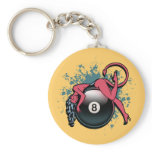 Devil Girl 8-Ball Keychains