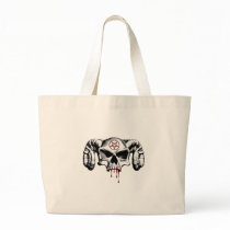 Devil Half Skull Tote Bag