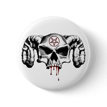 Devil Half Skull Pin