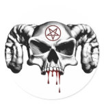 Devil Half Skull stickers