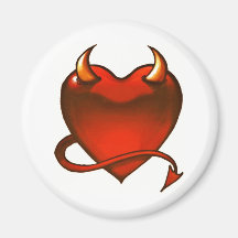 Devil Heart Fridge Magnets
