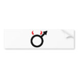 devil man icon bumper sticker