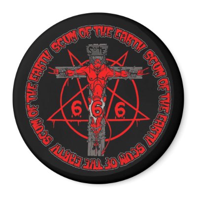 DEVIL ON THE CROSS REFRIGERATOR MAGNETS by soteband