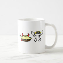 Devil Pie and Angel Pi Coffee Mugs
