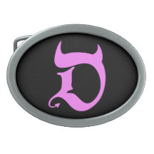 Devil (pink print) gürtelschnalle