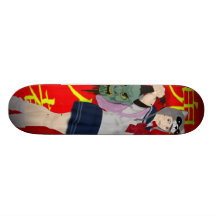 devil slayer red background skateboards