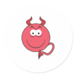 Devil Smiley Face Stickers