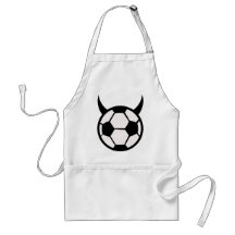 devil soccer ball bad bad bad aprons