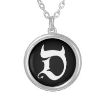 Devil (white print) personalisierte halskette