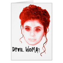 Devil Woman Greeting Card cards