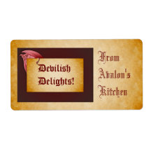Devilish Delights Halloween Treats Baking Label