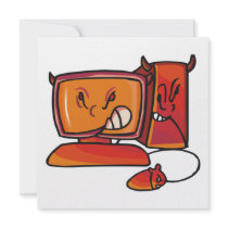 devilish desktop computer custom invitation